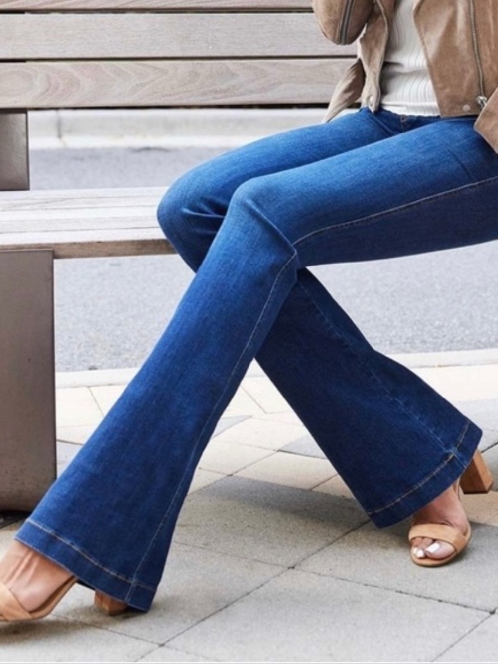 SPANX high rise Flare jean size xl